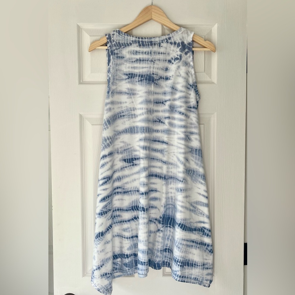 🫐 | PURE JILL | Blue Tie Dye Shift Dress 100% Cotton Beach Vacation • 3/$40 - Picture 8 of 11